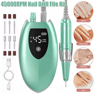 45000RPM Electric Nail Drill Machine LCD Display Professional Nail Polisher Kits • $49.99