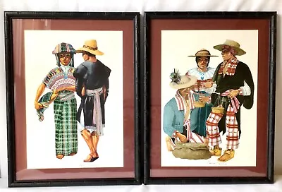  Pair Of Frederick Crocker Jr Guatemala Maya Indian Signed Lithograph Prints  • $150