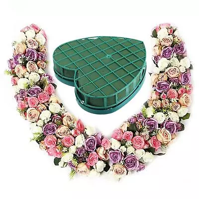 Heart Shaped Floral Foam Oasis Fresh Cut Wet Foams Base For DIY Crafts Decor • £13.88