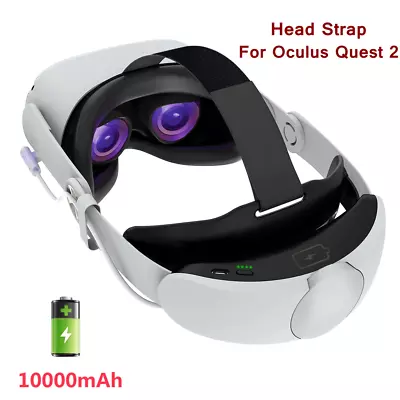 Adjustable Head Strap + Charging Elite 10000mAh Battery For Oculus Quest 2 VR • £34.97