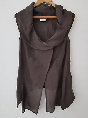 Crea Concept Grey Linen Sleeveless Top / Jumper Size 38 / UK 10  • £50