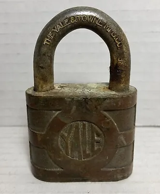 Old Vintage Brass Padlock The Yale & Towne MFG Co USA Collectible NO Keys • $14.99