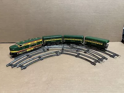 Marx Seaboard 4000 Green Passenger Set 6 Inch O Gauge 4 Wheel Windup Bogota • $50