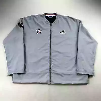 NBA All Star Jacket Mens XL Gray Adidas Warm Up Basketball Suit AS 2017 Full Zip • $13