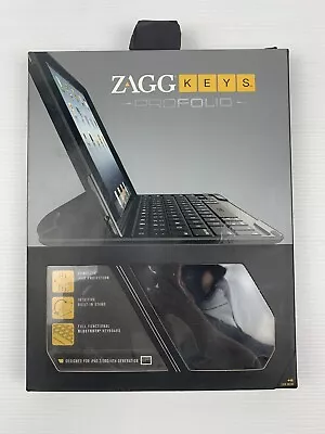 $69.97 • Buy ZAGG PROFolio Bluetooth Keyboard Folio Cover Stand BLACK For IPad 2 3rd 4th Gen