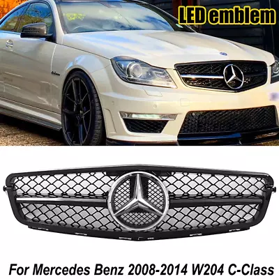 LED Front Grille For Mercedes Benz W204 C250 C300 C350 2008-2014 AMG Grill • $85.10