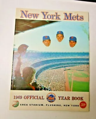 1969 New York Mets Mlb Baseball Yearbook With Very Rare Sf Giants Ticket • $149.99