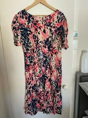 $15 • Buy ASOS | Patterned Multicolourded Midi Dress | Size 18