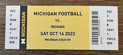 2023 Michigan Wolverines Football Collectible Ticket Stub Choose Any Home Game • $9.99