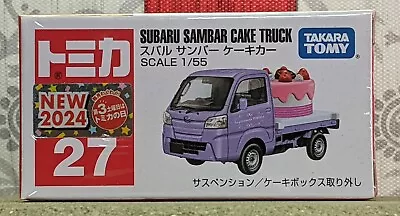 Tomica #27 Subaru Sambar Cake Truck 1/55 Scale New In Box Usa Stock!!! • $6.99