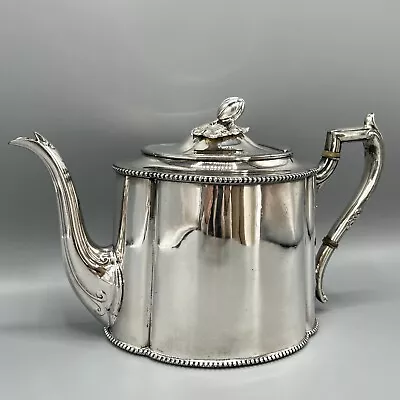 Antique Silver Plated Teapot Victorian Fancy Shape Acorn Finial English J Dixon • £125