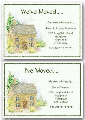 Personalised Change Of Address House Moving New Address New Home Cards X10 J481 • £3.85