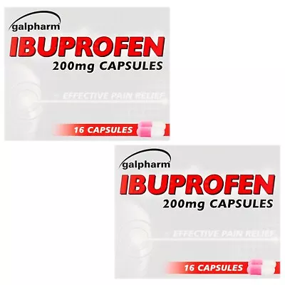 32 IBUPR0FEN 200MG Capsules For Headache Migraine Back Pain Relief - Max Order 1 • £3.99