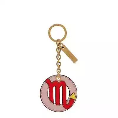 Mulberry Icy Pink Zodiac Leather Keyring Scorpio. RRP £105 • £44.99