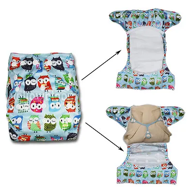 Baby One Size Reusable Cloth NAPPY Cover Wrap To Use With Flat Or Fitted Nappy • £4.02