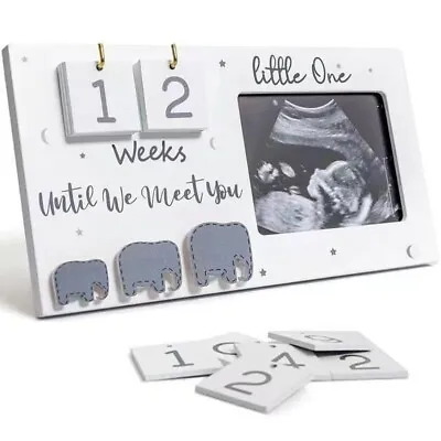 Baby Scan Pregnancy Ultrasound Sonogram Picture Photo Frame With Countdown • £11.79
