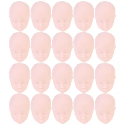 20 Pcs Plastic Doll Head Baby Heads For Crafts House Accessories • £13.55