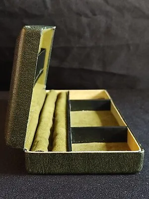 Vintage DANTE Green Jewelry Box MCM Hard Case Travel • $20.99