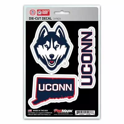 UConn Huskies Decal Die Cut Team 3 Pack [NEW] NCAA Car Truck Auto Sticker • $7.95