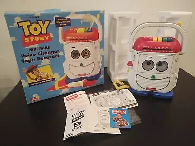 Vintage 1996 TOY STORY MR. MIKE VOICE CHANGER TAPE RECORDER Complete W/ Box • $200