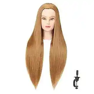  30 Inch Blonde 20% Human Hair Mannequin Head With Stand For Dark Blonde • $32.45