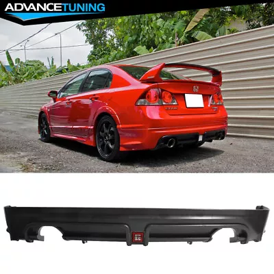 Fits 06-11 Honda Civic Sedan Mugen RR Rear Bumper Diffuser Red 3rd Brake Light • $229.99