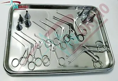 Micro Alligator Cup Ear Forceps Bellucci Scissors Specula Surgical Set Of 13 Pcs • $265