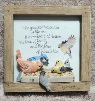 Marjolein Bastin Nature's Sketchbook 3D Bird Feeder Framed Art 4  X 4  Stands Up • $14.95