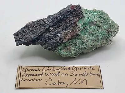 Copper Wood Replacement- Chalcocite/Djurleite Mineral Specimen- Cuba New Mexico • $10