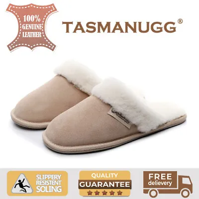 Tasman UGG Slippers / Scuffs Unisex Aus Sheepskin & Suede Upper Sand 0003 Scuff • $42