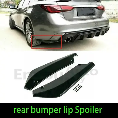 Carbon Fiber Rear Bumper Splitter Diffuser Canards For Infiniti G35 G37 Q50 Q60 • $14.24