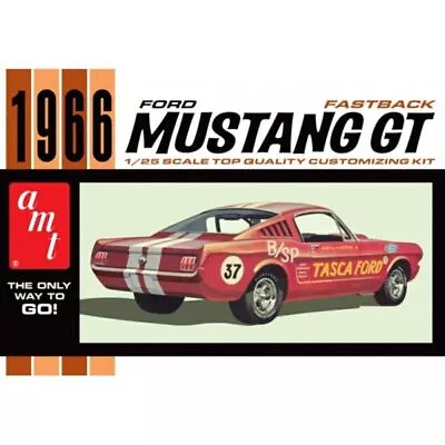 AMT 1:25 SCALE 1966 FORD MUSTANG GT FASTBACK MODEL KIT #1305~NEW In BOX • $32.46