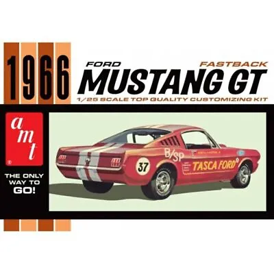 AMT 1966 Ford Mustang GT Fastback Model Kit. 1/25 Scale - Red • $35