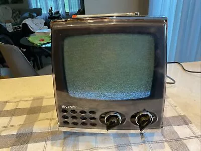 Vintage Sony TV 960 Solid State 8” Black & White Tube Television CRT Tested 1974 • $90