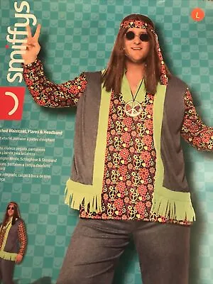 Mens 60s Hippie Costume Size Large BRAND NEW!! • £9.99