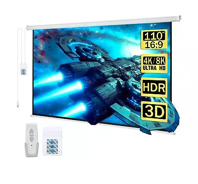 Kayle 110  Motorized Projector Screen Electric Diagonal Automatic Projection ... • $231.20