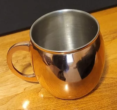 Copper Plated Moscow Mule Mug / Threshold Barrel Shape Stainless Steel Cup • $6