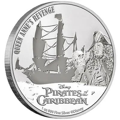 Curse Of The Caribbean™ Queen Anne's Revenge™ Silver Coin (4th) 2022 - Niue - 1 Oz ST • £41.17