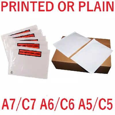 Printed Plain Documents Enclosed Wallets Sleeves Pouches A7 A6 A5 Postal Sleeves • £58.99