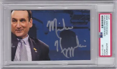Psa Dna Certified Mike Krzyzewski Autographed Signed Poster Cut Duke Blue Devils • $124.95