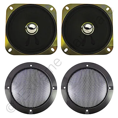 2 X 4 /10cm Arcade Machine Game Cabinet Speakers & Grills 5W (8 Ohm) MAME JAMMA • £12.99