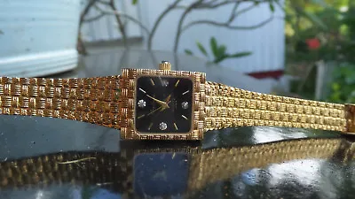 Vintage Diamond Gold Oleg Cassini Watch 31-528-DB ... AWESOME OLEG CASSINI! • $90.50