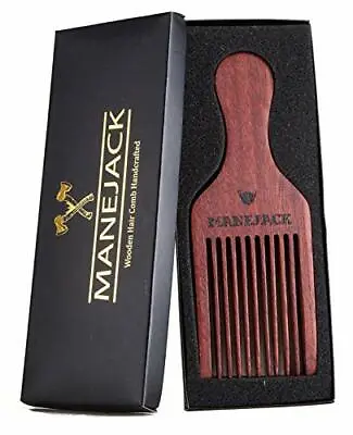 $14.36 • Buy MANEJACK Beard Pick For Men- Wooden Comb Afro Hair Lift Combs