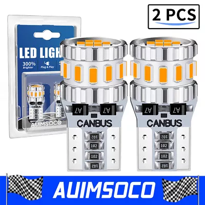 2x T10 194 168 2825 W5W LED License Plate Lights Bulbs Warm White Amber • $14.99