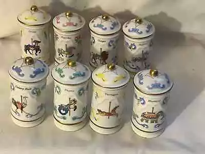 Vintage 8 Pieces Spice Jars  1993 The Spice Carousel Lenox • $80