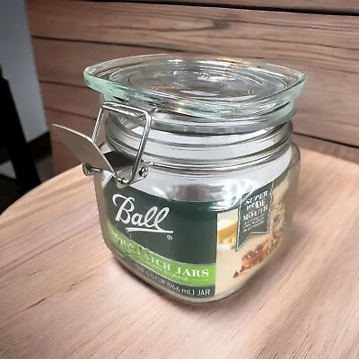 Ball Storage Latch Jars - 1 Quart Glass Airtight Container Wide Mouth 4 Cups • $12.99