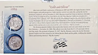 2007 P&D 1889 Admitted To The Union - U.S. Mint - Montana Quarter Set • $7.50