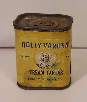 Dolly Varden Brand Vintage Cream Of Tartar Cardboard Tin • $75