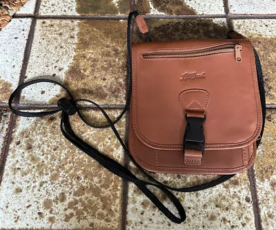 Vintage LL Bean Brown Leather Travel Documents Money Bag • $35