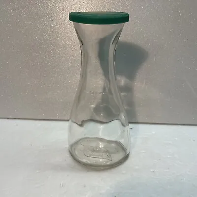 Vintage Green Lid Good Seasons Oil And Vinegar Salad Dressing Cruet Glass Bottle • $13